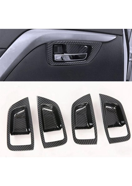 Mitsubishi Pajero Sport 2020 8pcs Karbon Fiber Abs Araba Kapı Kolu Kase Koruyucu Kapak Kaplama Pervazları Araba Stil (Yurt Dışından) fırsatları