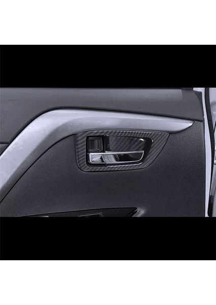 Mitsubishi Pajero Sport 2020 8pcs Karbon Fiber Abs Araba Kapı Kolu Kase Koruyucu Kapak Kaplama Pervazları Araba Stil (Yurt Dışından) indirimleri