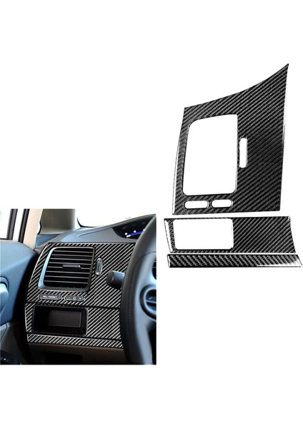 Honda Civic 8th 2006-11 Karbon Fiber Sürücü Yan Ön Paneli Kapak Döşeme Için 3pcs (Yurt Dışından) indirimleri