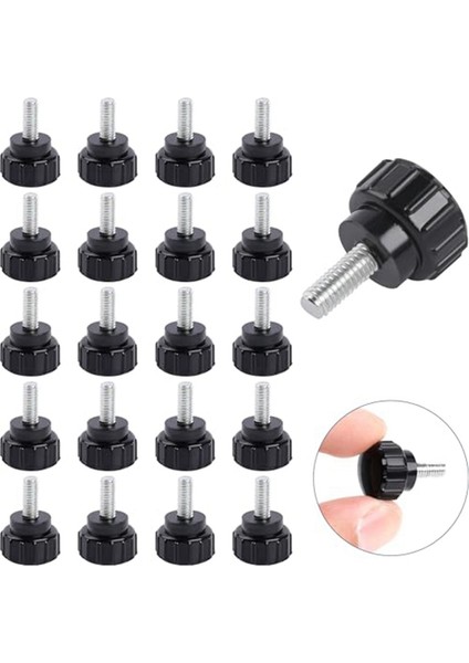 M 4 Dişli Tırtıllı Düğme Vidası 20 Adet M 4 x 10 mm Thumbsscrew Montaj Cıvataları Vidalar Düğümler Tutamak Montaj Montaj Vidaları Kiti (Yurt Dışından)