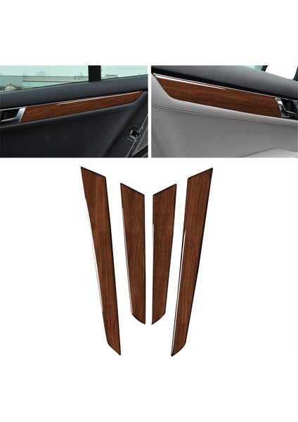 4pcs Iç Kapı Paneli Kapak Benz C Sınıfı W204 2007-2013 Için Kahverengi Ahşap Tahıl (Yurt Dışından) fiyatları