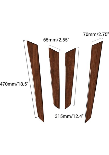 4pcs Iç Kapı Paneli Kapak Benz C Sınıfı W204 2007-2013 Için Kahverengi Ahşap Tahıl (Yurt Dışından) modelleri
