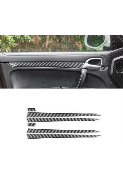 Porsche Cayenne 2003-2010 Karbon Fiber Araba Kapısı Dekor Şeritleri Trim Iç Aksesuarlar (Yurt Dışından) fırsatları