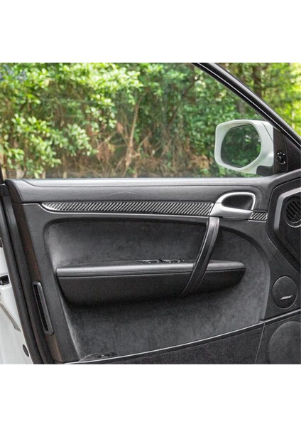 Porsche Cayenne 2003-2010 Karbon Fiber Araba Kapısı Dekor Şeritleri Trim Iç Aksesuarlar (Yurt Dışından) indirimleri