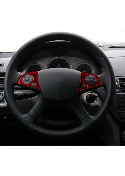 2pcs Benz C-Serisi W204 2007-2010 Için Kırmızı Karbon Fiber Direksiyon Düğmesi Döşeme (Yurt Dışından) indirimleri