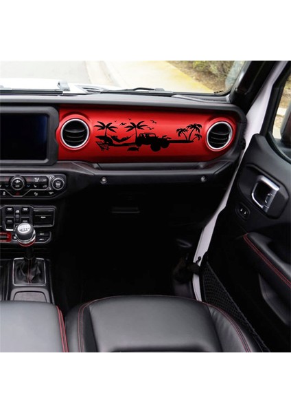 Gösterge Tablosu Çıkartma Eldiveni Kutusu Plaj Manzarası Vinil Sticker Döşeme Jeep Wrangler Jl Gladiator Jt 2018-2023 Aksesuarlar (Yurt Dışından) fiyatları