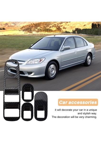 Honda Hrv Hrv Hr-V Vezel 2014-2020 Karbon Fiber Kapı Kolu Pencere Asansör Anahtarı Panel Kapak Trim Dekoratör Aksesuarları (Yurt Dışından) fırsatları