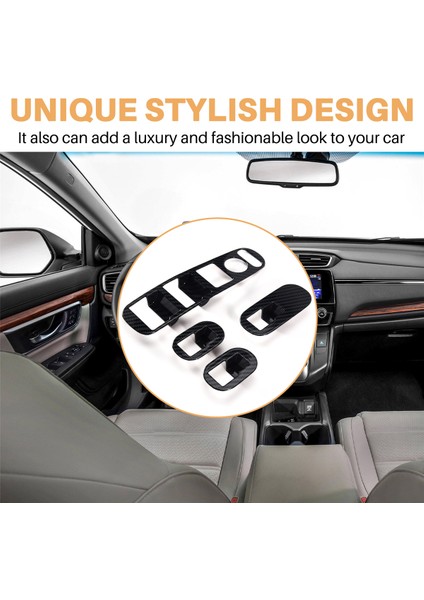 Honda Hrv Hrv Hr-V Vezel 2014-2020 Karbon Fiber Kapı Kolu Pencere Asansör Anahtarı Panel Kapak Trim Dekoratör Aksesuarları (Yurt Dışından) indirimleri