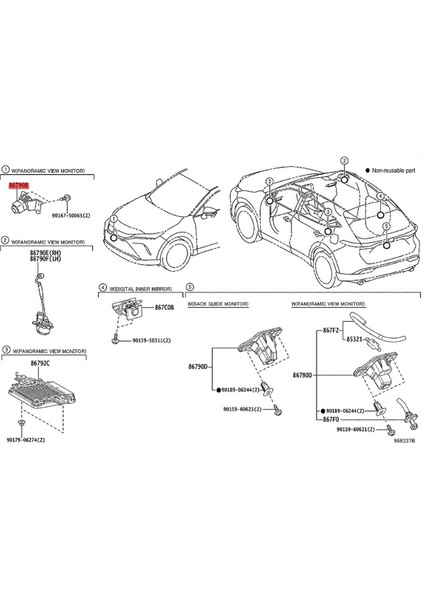 Ön Görünüm Kamera 86790-48251 86790-16031 Toyota Harrier Venza Için Tampon Izgara Kamerası 2020-2023 Surround Assist Kamera (Yurt Dışından) fırsatları