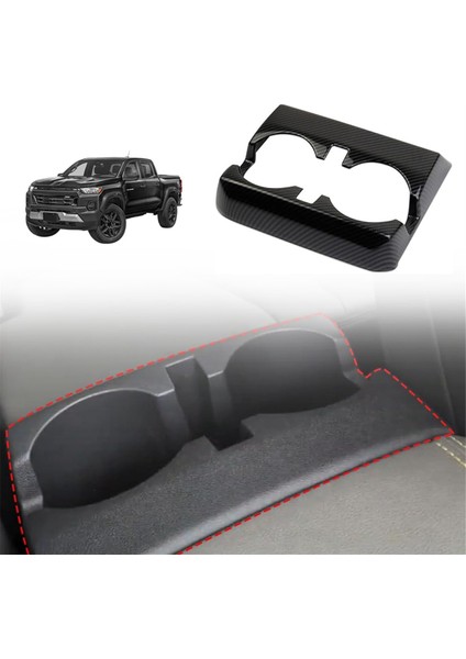 Chevrolet Için Colorado Gmc Kanyonu 2023-2024 Abs Karbon Fiber Araç Arka Sıralı Kupa Tutucu Trim Kapak Aksesuarları (Yurt Dışından) modelleri