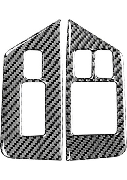 Nissan Gtr R35 Için 2x 2009-2015 Karbon Fiber Pencere Anahtarı Çıkartma Düğmesi Çerçeve Kapak Döşeme Iç Dekorasyon Siyah Rhd (Yurt Dışından)