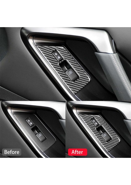 Nissan Gtr R35 Için 2x 2009-2015 Karbon Fiber Pencere Anahtarı Çıkartma Düğmesi Çerçeve Kapak Döşeme Iç Dekorasyon Siyah Rhd (Yurt Dışından) fiyatları