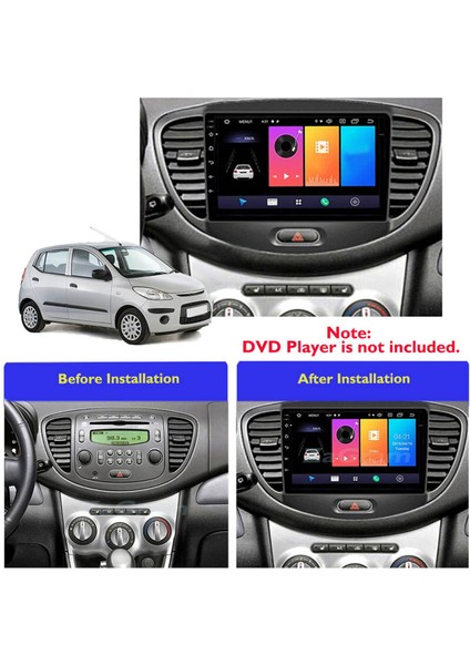 Hyundai I10 2008-2011 Için 9 Inç 2 Dın Araba Gösterge Tablosu Çerçeve Radyo Fasya Dash Mp5 Player DVD Adaptör Paneli (Yurt Dışından) indirimleri