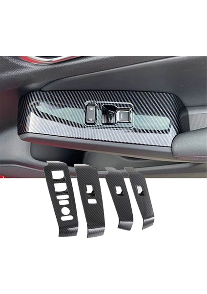 Acura Integra 2023 2024 Lhd Aksesuarlar Için Araç Penceresi Asansör Trim Anahtar Panel Kapak Döşeme Karbon Fiber (Yurt Dışından) fiyatları