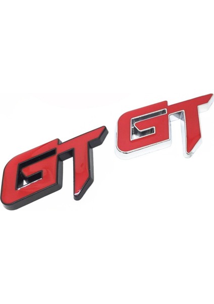 Ford Mustang Focus Için 2x 3D Gt Logo Araba Sticker 2 3 Fiesta Ranger Mondeo Mk2 Kırmızı+Siyah ve Kırmızı+Gümüş (Yurt Dışından) fiyatları