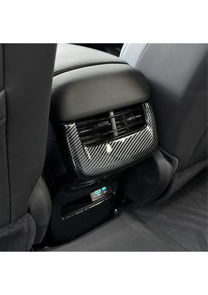 Araç Arka Hava Çıkışlı Havalandırma Paneli Kapağı Kaplama Dekoru Koruyucu Karbon Fiber Rengi Byd Contası / Byd Atto 4 (Yurt Dışından) modelleri