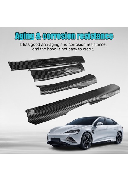 4pcs Kapı Eşik Korumaları Kapı Eşiği Giriş Koruyucusu Dekor Karbon Fiber Renk Byd Yunus Için (Yurt Dışından) indirimleri