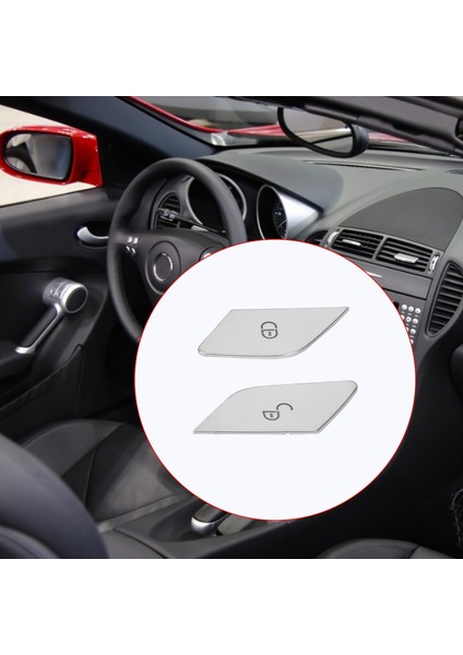 Araba Kapısı Anahtarı Kilit Açma Düğmeleri Sapatları Dekorasyon Kapağı Mercedes Benz W205 W213 X253 C E Sınıf GLC 2015-2019 (Yurt Dışından) fırsatları