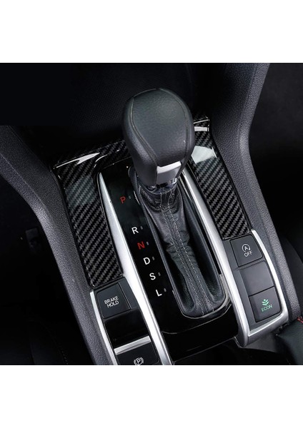 Abs Karbon Fiber Merkezi Konsol Vardiya Dişli Paneli Çerçeve Kapak Honda Civic 10TH 2016-2019 Gen Otomatik Şanzıman (Yurt Dışından) indirimleri