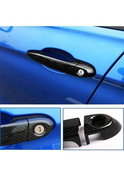 8x Karbon Fiber Dış Dış Kapı Tutucu Kapak Bmw 1 2 3 4 Serisi E87 E90 E91 E92 E93 F30 X1 X2 X3 X4 X5 X6 Lhd (Yurt Dışından) fırsatları