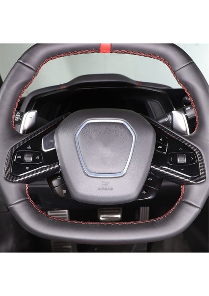 Chevrolet Corvette C8 2020-2023 Araç Direksiyon Düğmesi Kapak Trim Aksesuarları Abs Karbon Fiber (Yurt Dışından) fiyatları