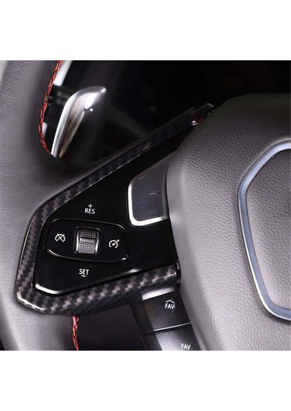 Chevrolet Corvette C8 2020-2023 Araç Direksiyon Düğmesi Kapak Trim Aksesuarları Abs Karbon Fiber (Yurt Dışından) indirimleri