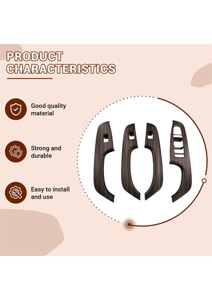 Araba Penceresi Asansör Anahtarı Düğmesi Kapak Iç Kapı Koltuk Tesisi Trim Panel Ahşap Tahıl Byd Cout / Byd Atto 4 (Yurt Dışından) indirimleri