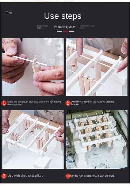 10PCS Seramik Asma Çubuk 3mm Kalın Seramik Takı Asma Yanan Braket Özel Kolye Asma Ateş Çubuğu (Yurt Dışından) fiyatları