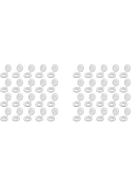 400 Pc Vidalı Kapak Plastik Menteşeli Vida Kafa Kapakları Vida Kapak Kapakları Snap-On Yedek Vidalı Dekoratif Kapaklar (Beyaz) (Yurt Dışından)