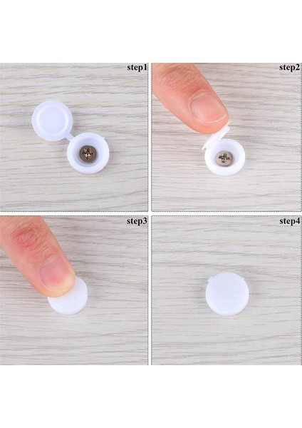 400 Pc Vidalı Kapak Plastik Menteşeli Vida Kafa Kapakları Vida Kapak Kapakları Snap-On Yedek Vidalı Dekoratif Kapaklar (Beyaz) (Yurt Dışından) indirimleri