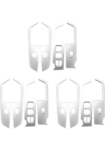 Hyundai Için 12X IX25 Creta Chrome Iç Kapı Koltuk Pencere Anahtarı Kapak Dekorasyon Kontrol Paneli 2015-2019 (Yurt Dışından)