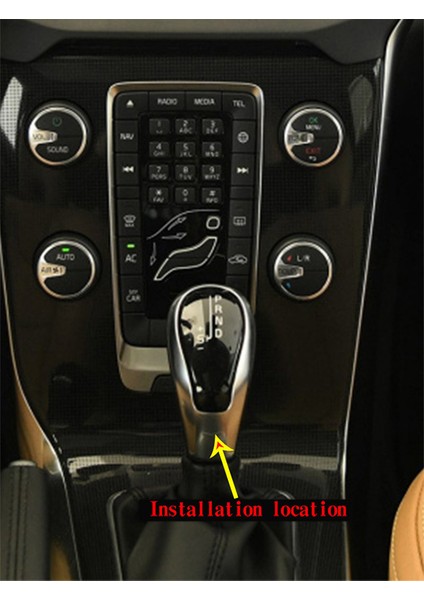 Araç Dişli Vites Kolu Düğmeleri Kapak Etiketleri Volvo Için Vites Değiştirme Düğmesi Trim XC60 S60 V40 V60 S80 (Yurt Dışından) indirimleri