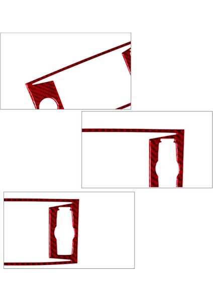 Honda Accord 2013-2017 Tip C Için Kırmızı Karbon Fiber Merkezi Konsol Paneli Kapak Trim (Yurt Dışından)