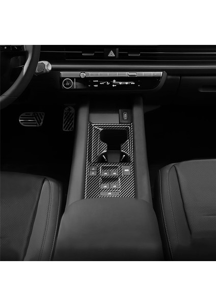 Araba Karbon Fiber Merkezi Konsol Su Kupası Tutucu Dekorasyon Kapağı Hyundai Ioniq 6 2022 2023+ Lhd Için (Yurt Dışından) fiyatları