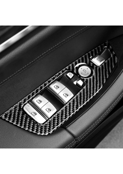 Araç Penceresi Anahtarı Asansör Düğmesi Çerçeve Paneli Karbon Fiber Döşeme Sticker Araç Iç Aksesuar Bmw X3 G01 X4 G02 Lhd (Yurt Dışından) fiyatları