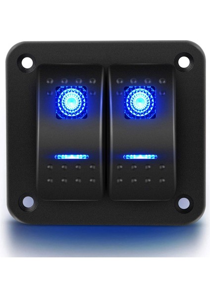 5x 2 Çete Rocker Anahtar Paneli 5pin Kapalı Kablolu Rocker Anahtarı Su Geçirmez Anahtar Paneli Araba Deniz Römork Mavisi (Yurt Dışından) modelleri