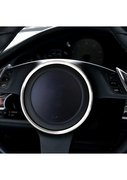 Gümüş Direksiyon Çarkı Halka Dekorasyon Trim Için -Porsche Cayenne Panamera Macan 911 (Yurt Dışından) modelleri