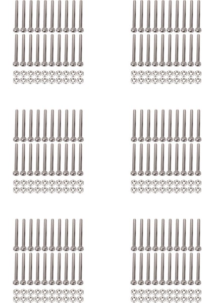 M2 x 120MM Uzunluğunda Altı Soket Tickled Kapak Vidaları Cıvatalar Somun Seti 120 Pcs (Yurt Dışından)