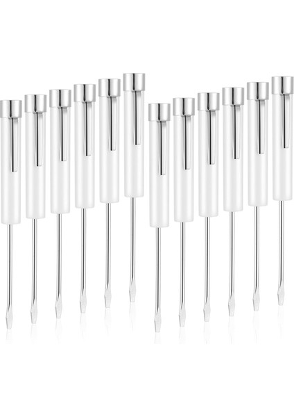 Mekanik Elektrikçi Onarım Aletleri Için 12 Adet Cep Tornavida Üst ve Klipsli Düz Bıçak Tornavi (Yurt Dışından)