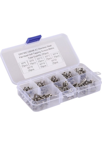 400PCS M3 Paslanmaz Çelik Düz Kafa Vidaları Kitler Yüksek Mukavemetli Kendi Kendine Dokunma Vidaları Ahşap Mobilya Için Ayarlanmış (Yurt Dışından) fırsatları