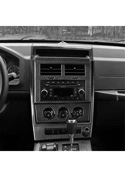 Jeep Liberty Için Karbon Fiber 2008-2012 Otomobil Merkezi Panel Kiti Trim Kapak Dekorasyon Etiketi Iç Aksesuarlar (Yurt Dışından) indirimleri