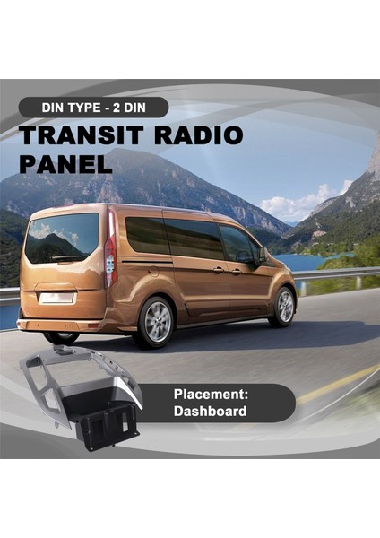 2 Dın Car Fasya Radyo Panel DVD Çerçeve Kurulum Kiti Ford Transit Connect, Tourneo Connect 2014 2015 (Yurt Dışından) fırsatları