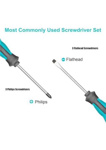 Manyetik Tornavida Seti, 6 Parçalı Tornavida Seti, Kayma Anti-Kayma Somun Somunu Tornavida Onarım Aracı Seti. Hediye (Yurt Dışından) indirimleri