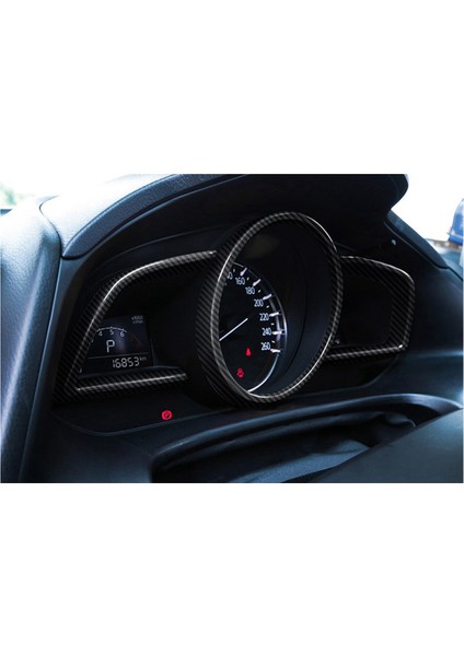 Mazda 3 Axela Için 15X 2014-2018 Karbon Fiber Gösterge Tablosu Iç Cihaz Çerçevesi Kapak Döşeme (Yurt Dışından) fırsatları