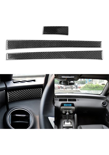 Chevrolet Camaro Için Karbon Fiber 2010-2015 Araba Gösterge Tablosu Şerit Kapağı Trim Iç Aksesuarlar Lhd (Yurt Dışından) fırsatları