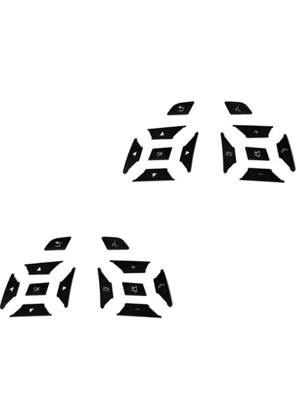 2x Direksiyon Simidi Düğmesi Anahtar Trim Kapak Çıkartma Mercedes Benz A B C E ml Gl Cla Gla Gla Glk Sl Sınıfı W176 W212 W204 (Yurt Dışından)