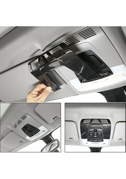 3x Karbon Fiber Ön Okuma Işık Paneli Kapak Bmw Için Trim Dekorasyon Kapağı 1/2/3 Serisi F20 F45 F30 F34 X5 F15 X6 F16 (Yurt Dışından) indirimleri