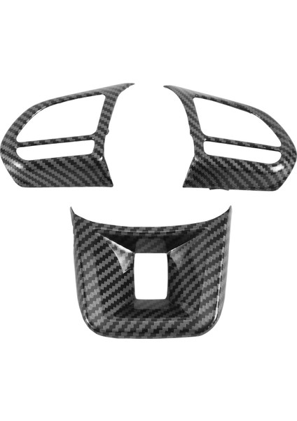 3pcs/set Abs Otomobil Direksiyon Düğmesi Kapak Çıkartma Iç Mekan Dekorasyonu Mg5 Mg6 Mg Hs Zs Araba Stil Karbon Fiber (Yurt Dışından)