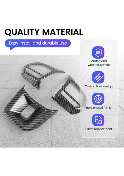 3pcs/set Abs Otomobil Direksiyon Düğmesi Kapak Çıkartma Iç Mekan Dekorasyonu Mg5 Mg6 Mg Hs Zs Araba Stil Karbon Fiber (Yurt Dışından) indirimleri