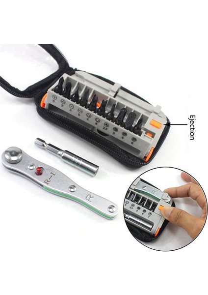 12PCS Taşınabilir Çift Yönlü Cırcır Tornavida Seti Çok Amaçlı Tornavida Seti Taşınabilir Mandal El Aletleri (Yurt Dışından) fiyatları